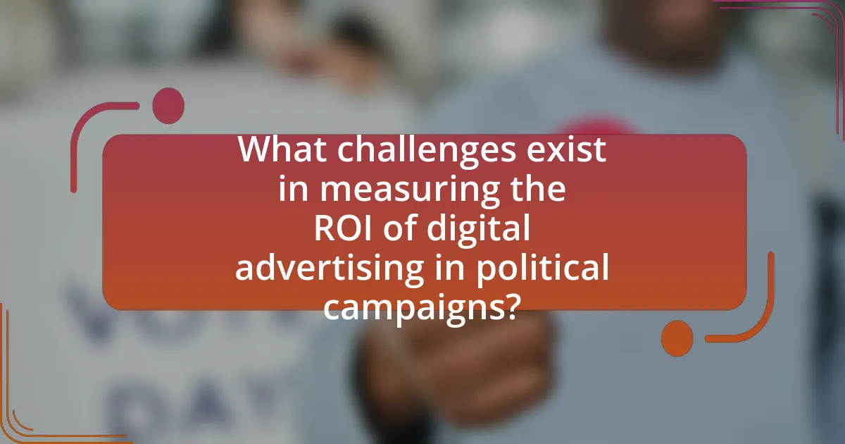 What challenges exist in measuring the ROI of digital advertising in political campaigns?